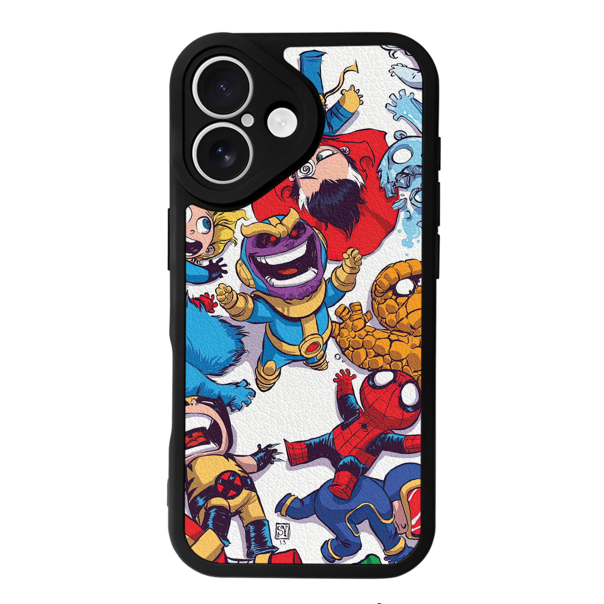Spider Man スパイダーマン 【iPhone 16シリーズ対応】シリコンスマホケース（レザー調） 材質：シリコン